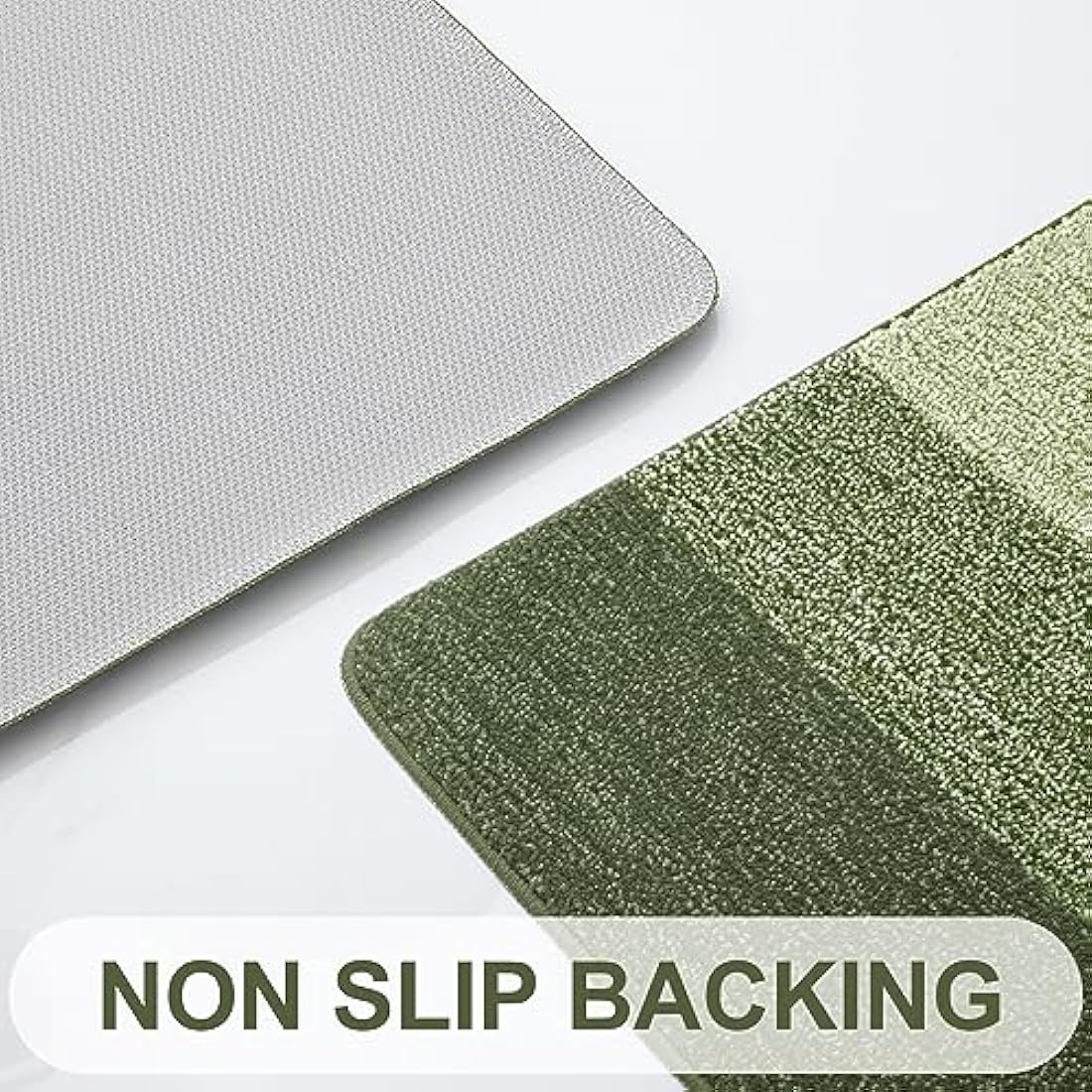 Homaxy Door Mats Indoor, Machine Washable Soft Doormats, Dirt Trapper Super Absorbent Entrance Rug, Non-slip Floor Mats For Inside, Front Back Door, Pets and Dogs (60 X 90 cm, Green)