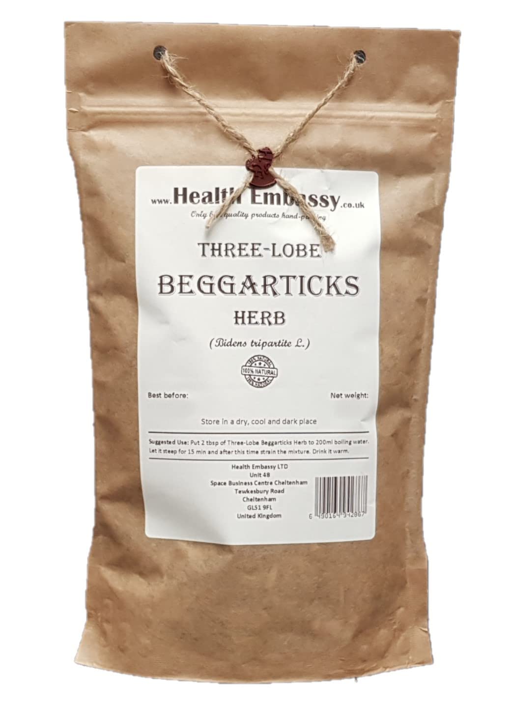 Health Embassy Three-Lobe Beggarticks Herb (Bidens tripartita L), 100 g