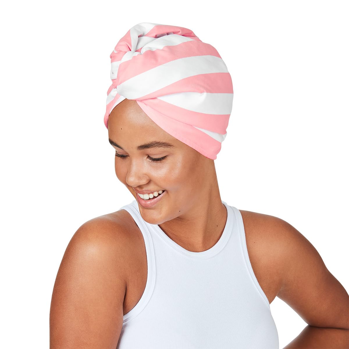 Dock & Bay Turban Hair Towel - For Home & the Beach - Super Absorbent, Quick Dry - Cabana Light - Malibu Pink, One Size