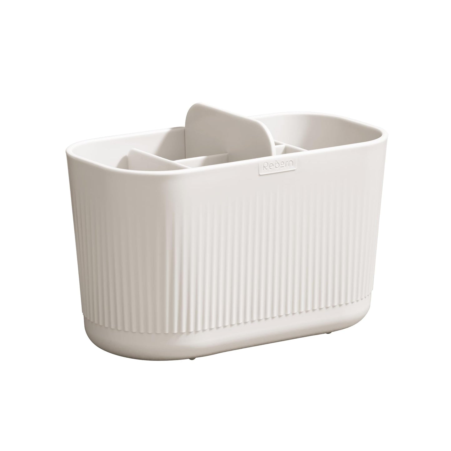 ReBorn Recycled Large Bathroom Caddy - Bathroom Storage Accessories Organizer - With Six Easy-to-Clean No Drip Compartments - Made in Britain from