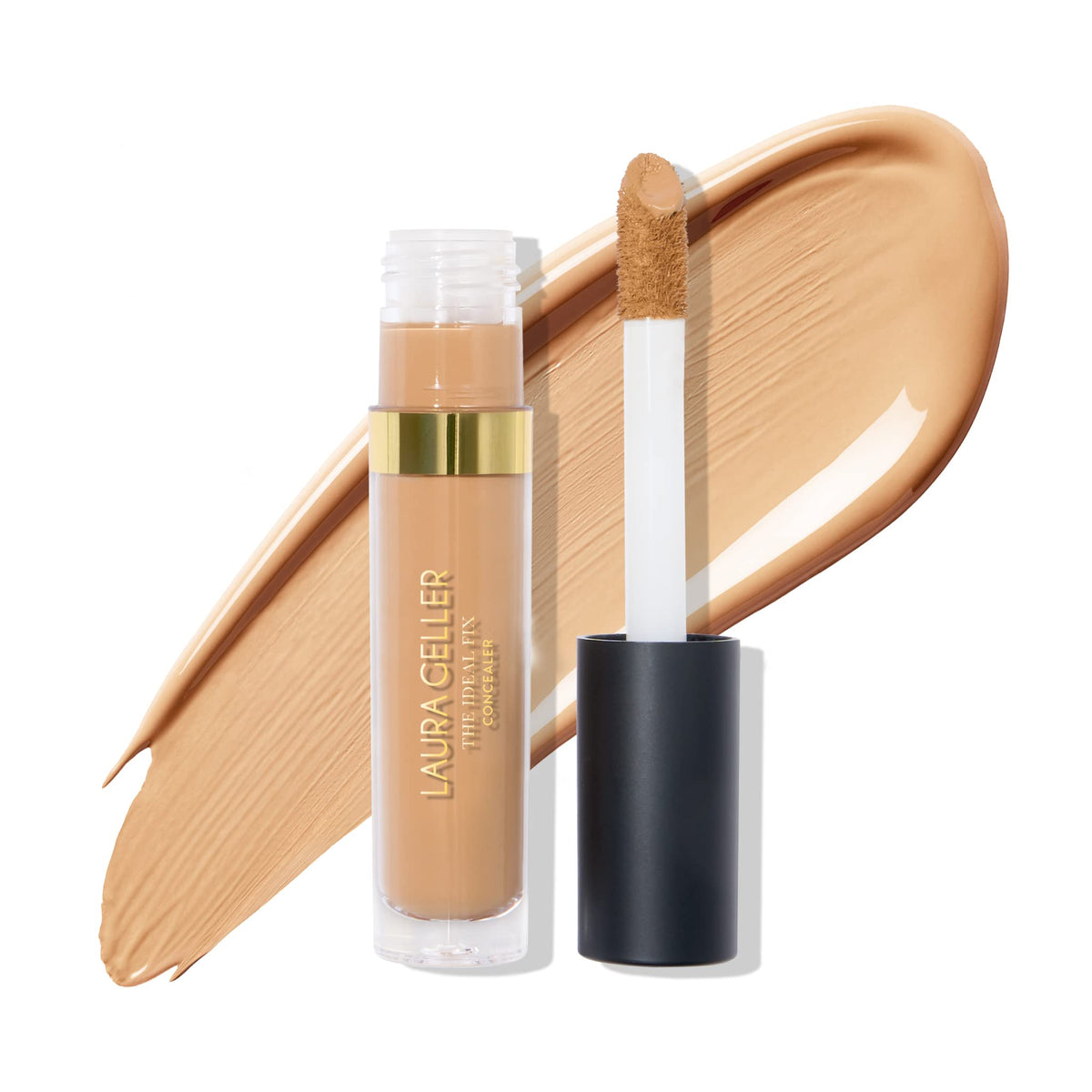 LAURA GELLER NEW YORK The Ideal Fix Concealer - Medium - Buildable Medium to Full Coverage Liquid Concealer - Covers Under Eye Dark Circles &