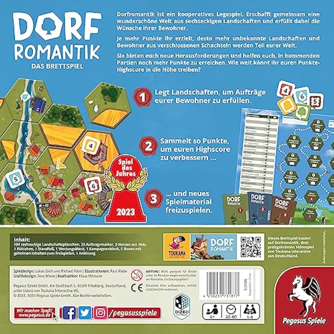 Pegasus Spiele 51240G Village Romantics *Game of the Year 2023* Board Games