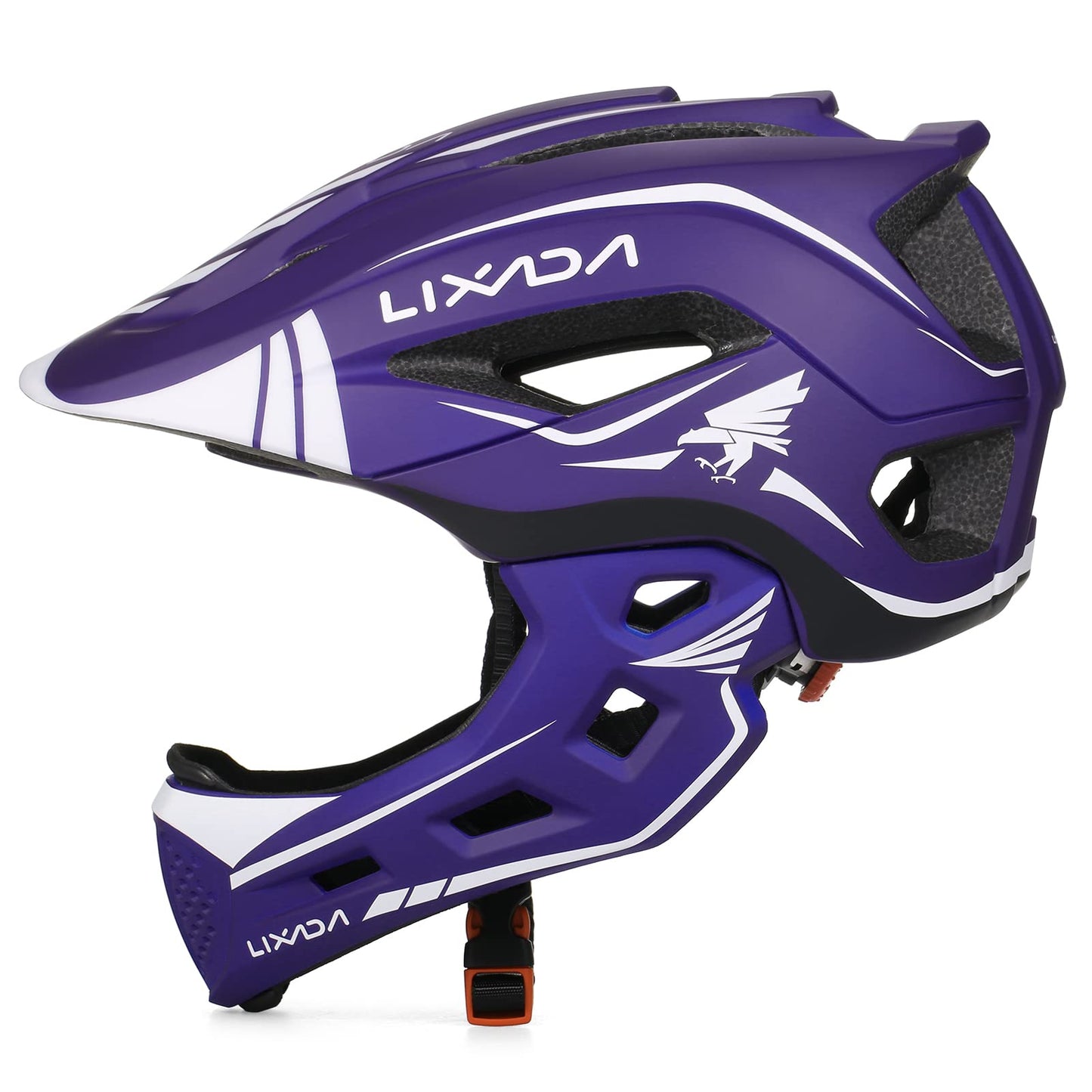 Lixada Kids Full Face Helmet Detachable Child Boys Girls Bike Helmet Protective Gear for Cycling Skateboarding Roller Skating Cycle Helmet 52-58cm