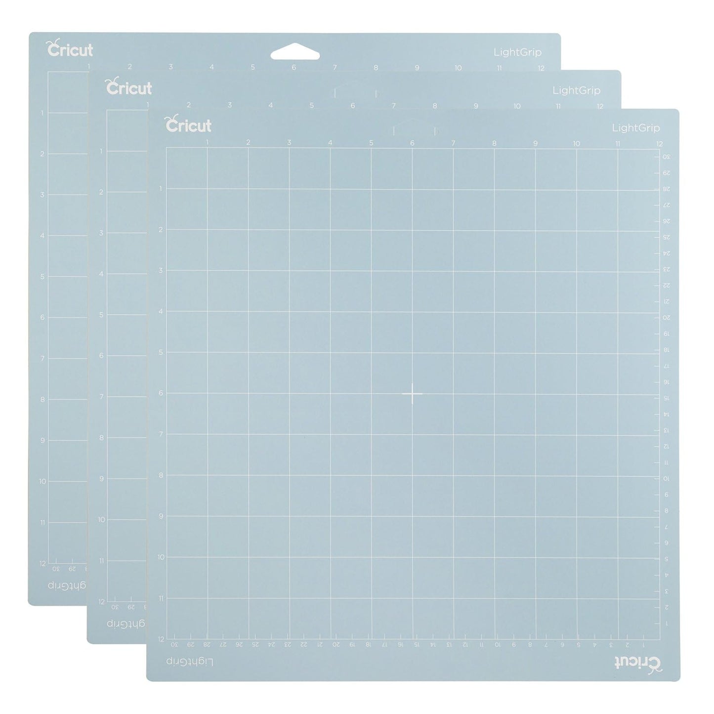 Cricut LightGrip Cutting Mats 12in x 12in, Reusable Cutting Mats for Crafts with Protective Film, Use with Printer Paper, Vellum, Light Cardstock &