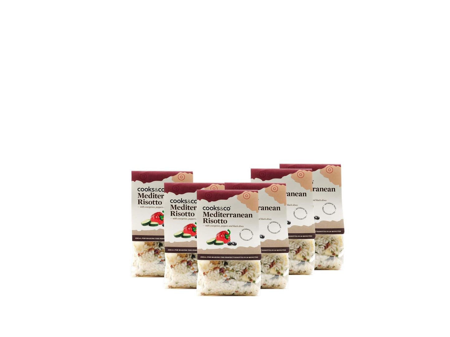 Cooks&Co Mediterranean Risotto 90 g (Pack of 6)