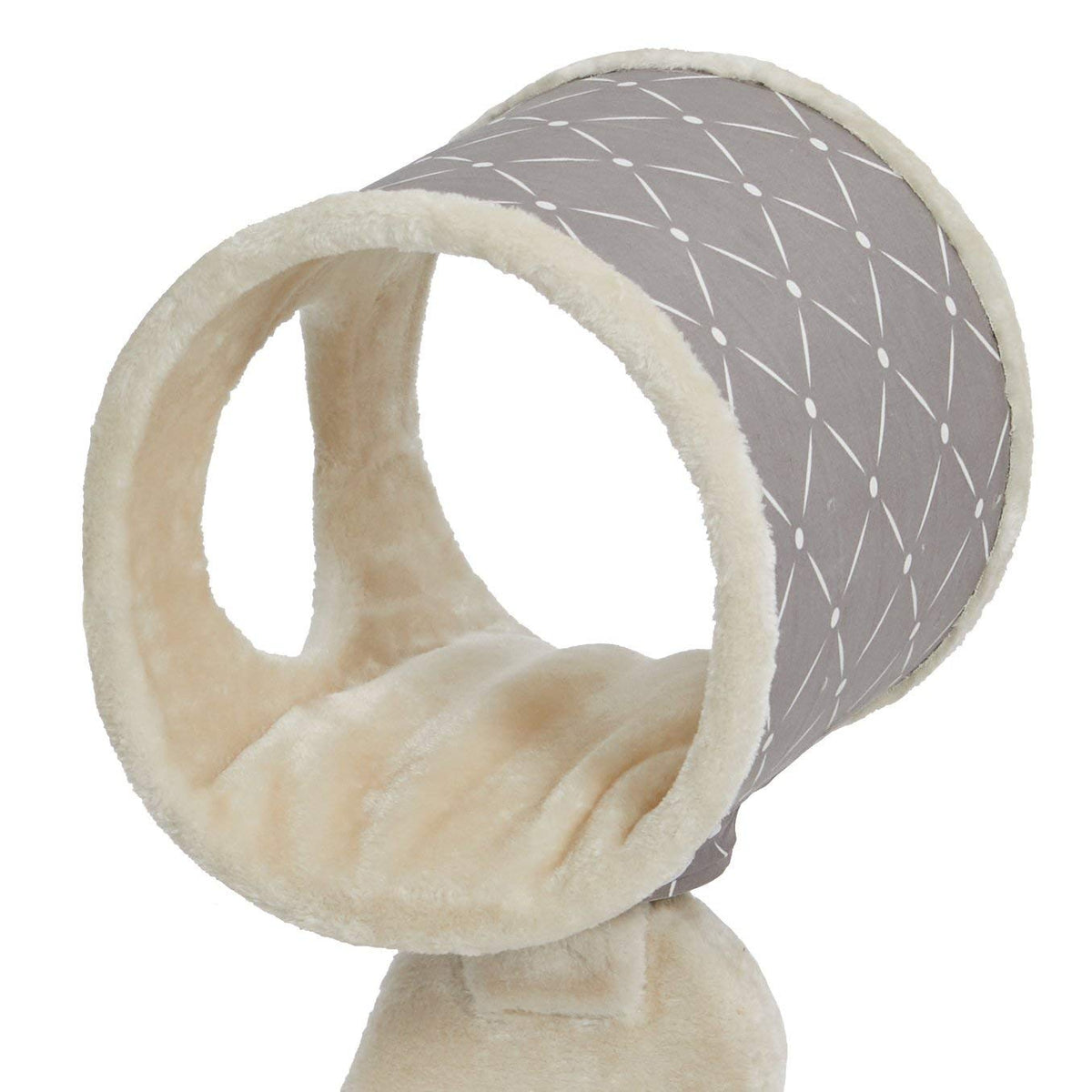 MidWest Homes for Pets Cat Tree, Salvador Cat Tree w/Built-in Sisal Cat Scratching Pad and Cat Look-Out Lounge, Mushroom/Diamond Pattern, Small Cat