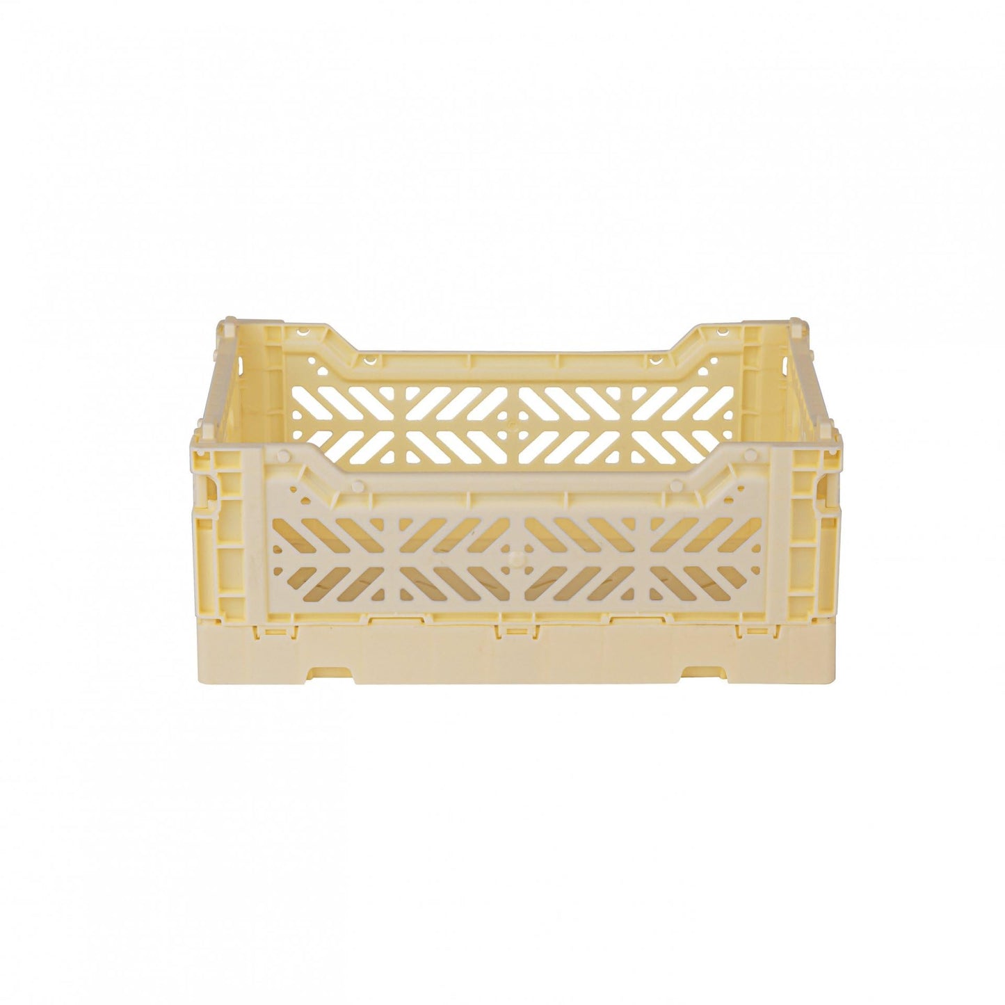 AYKASA Folding Crate, Sturdy Folding Box, Plastic, Stackable, Banana, Mini (27 x 17 x 11 cm)