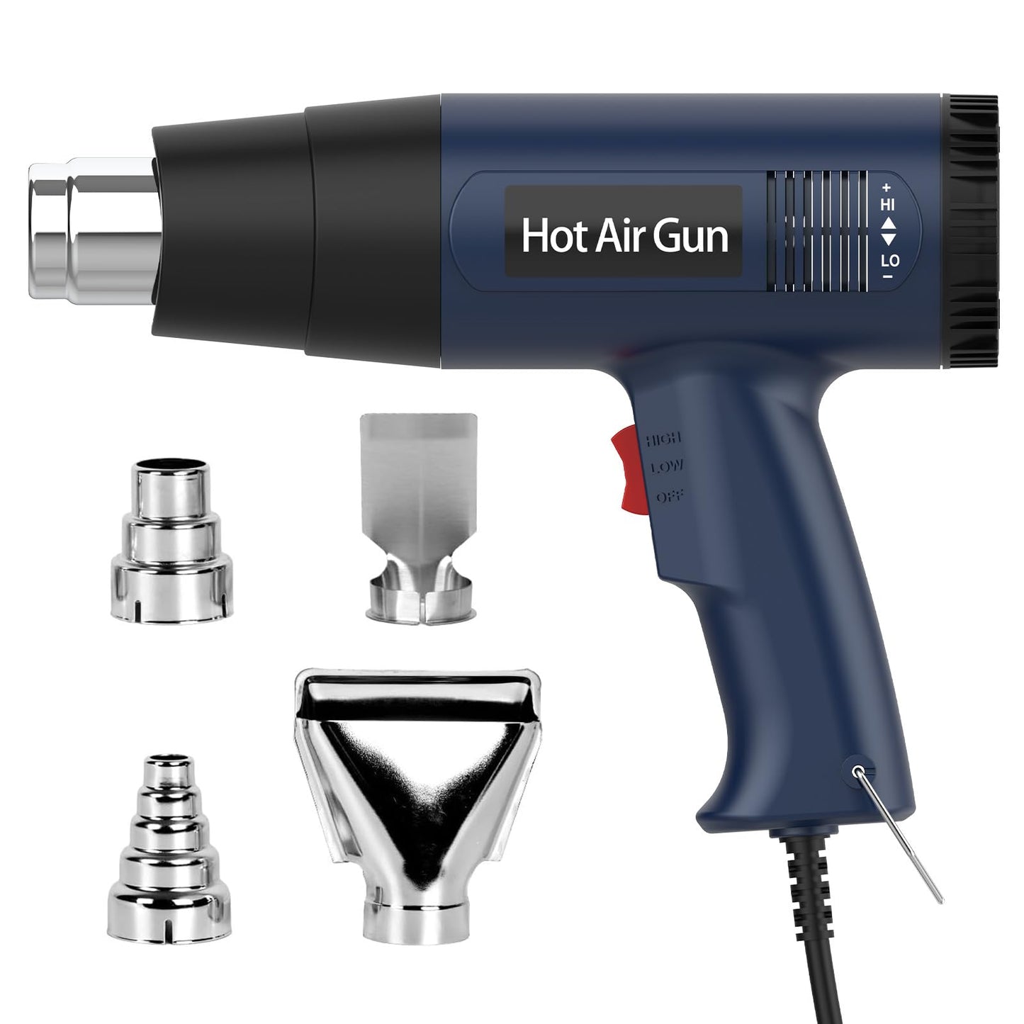 AHDXKUE Heat Gun, 2000W Hot Air Gun Kit 60?-600? Dual Temperature Settings and Overload Protection, Heat Gun for Paint Stripping Heat Gun for DIY and