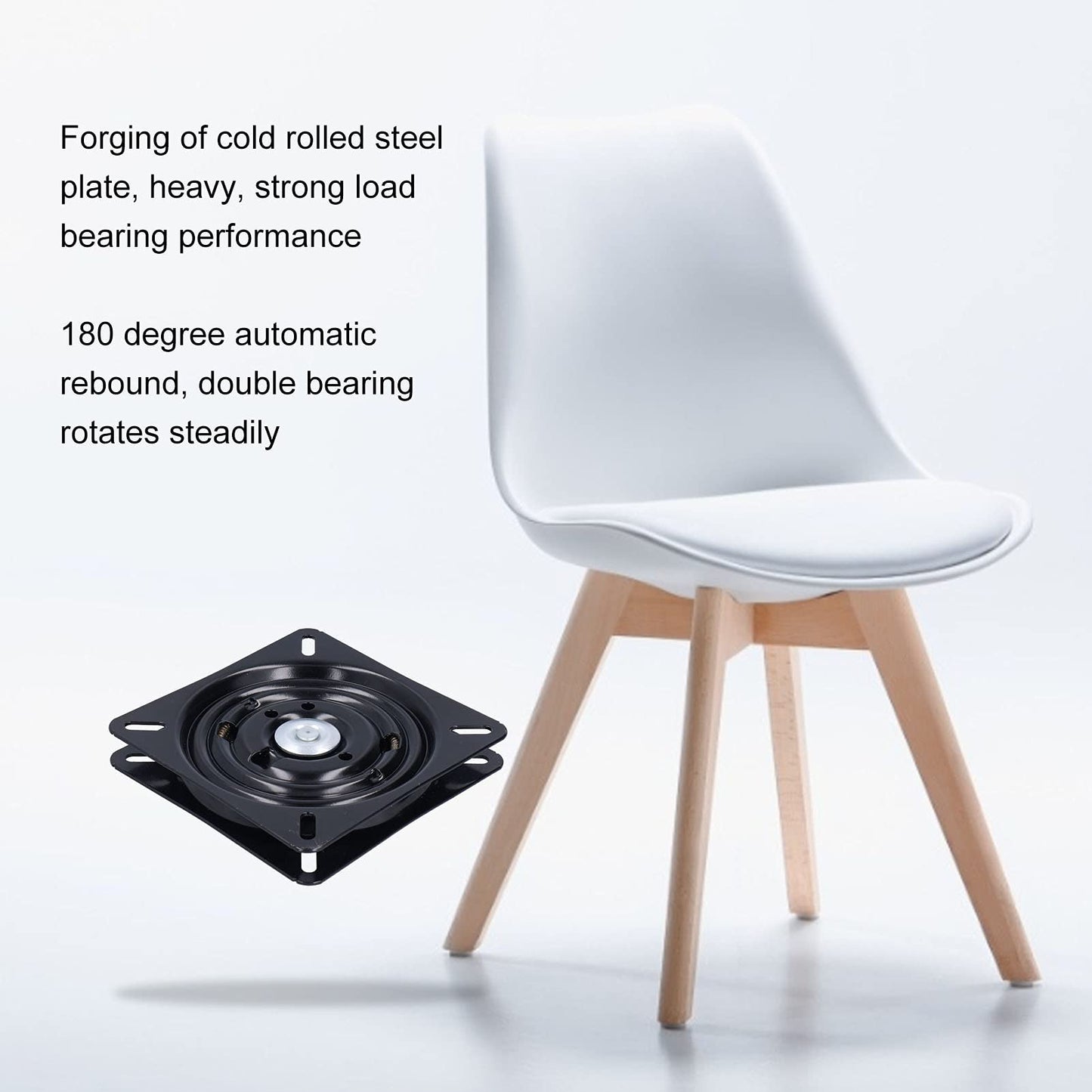 7in Chair Turntable Base, Rotating Seat Plate, Hardware