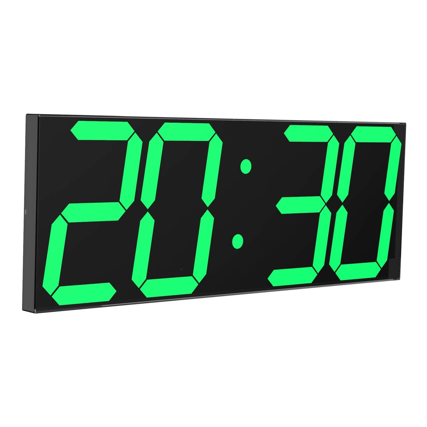 CHKOSDA Digital Wall Clock, 18" Large Wall Clock, Led Wall Clock with Countdown Timer, Calendar, Thermometer, 12/24H, Adjustable Brightness, Wall