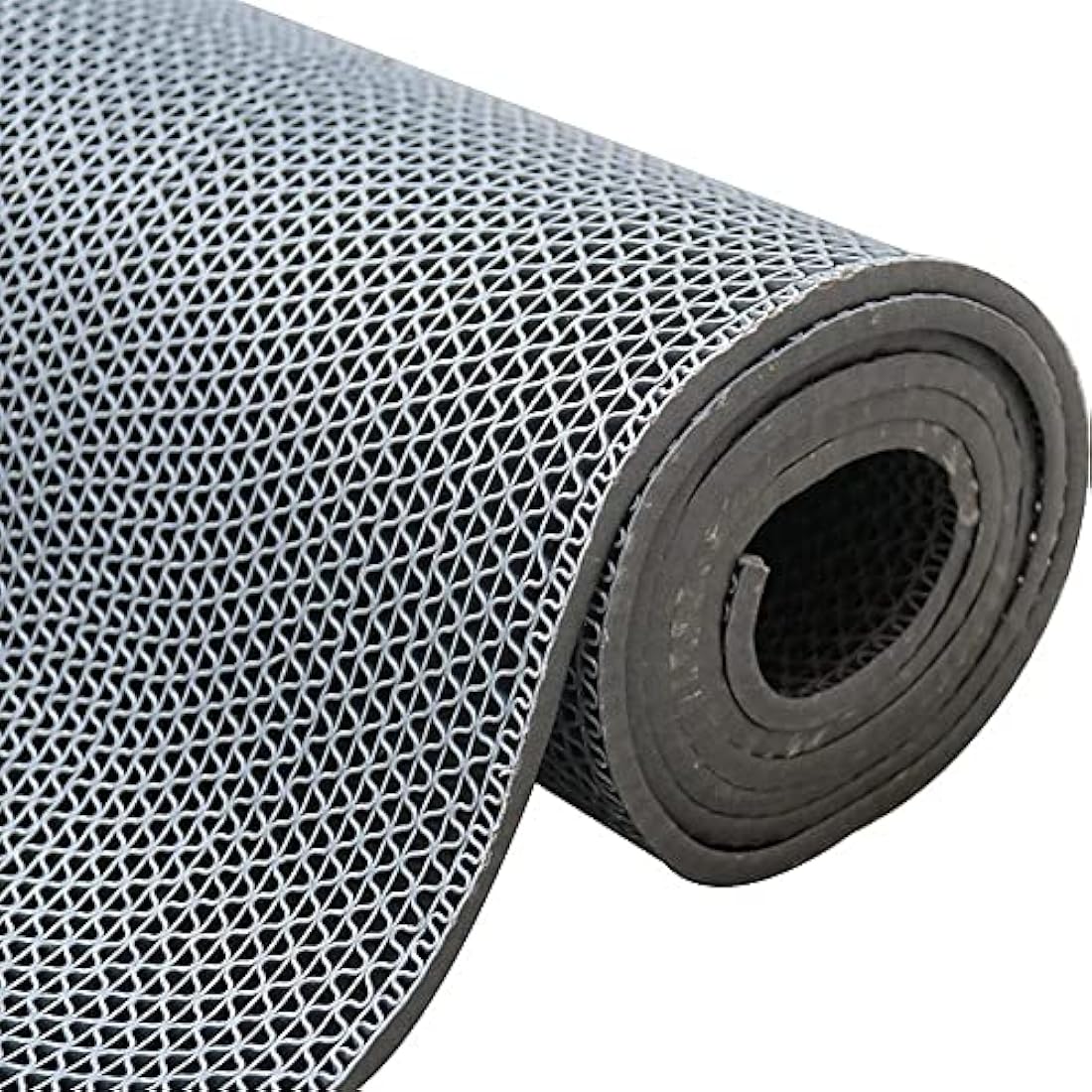 BWKJMY Non-slip Drainage mat 300 X 90cm Commercial Waterproof Floor Mat for Indoor Outdoor Wet Area S-Shaped Rubber Mat for Pool,Kitchen, Bathroom, Restaurant, Garden (Grey)
