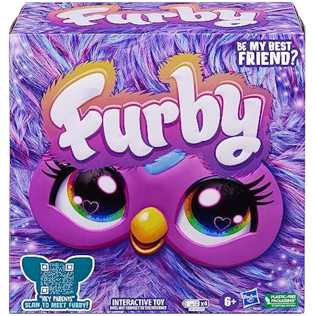 Furby Electronic Plush Toy with Sounds for Kids, Plush Toys, Interactive Talking Furby Collectible, 15 cm/6 inch, Soft to the Touch