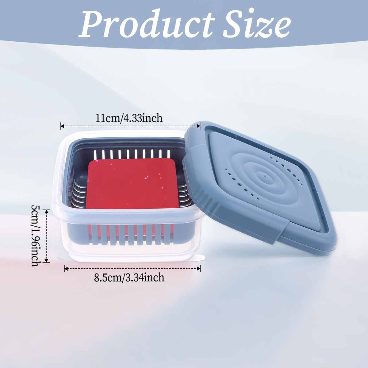 Soap Dish with Lid Leakproof Soaps Box Square Soap Travel Case with Drainage Layer Shower Shampoo Holder Travel Size Toiletries for Gym Bathroom