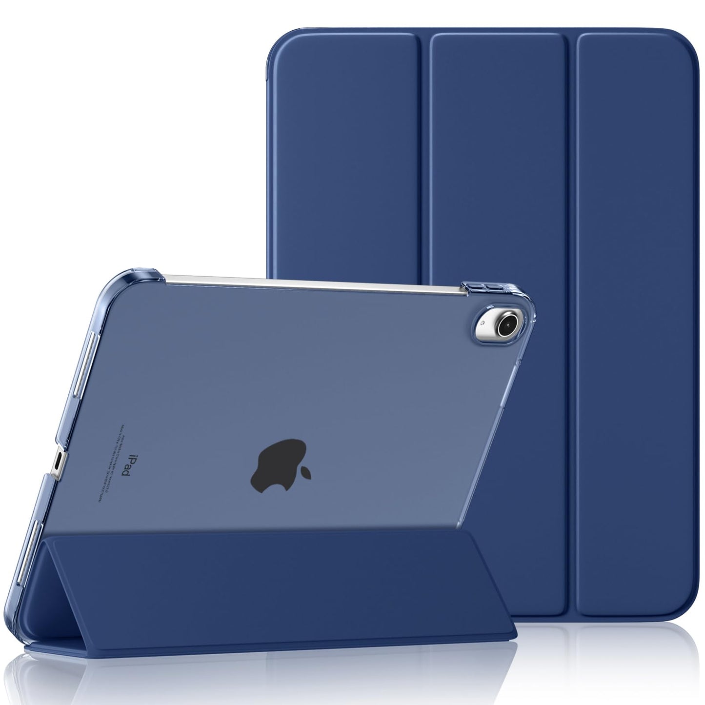 Maledan Case for iPad A16 11th/10th Generation (2025 11 Inch/2022 10.9 Inch), Slim Lightweight Translucent PC Back Stand Shockproof Protective Cover