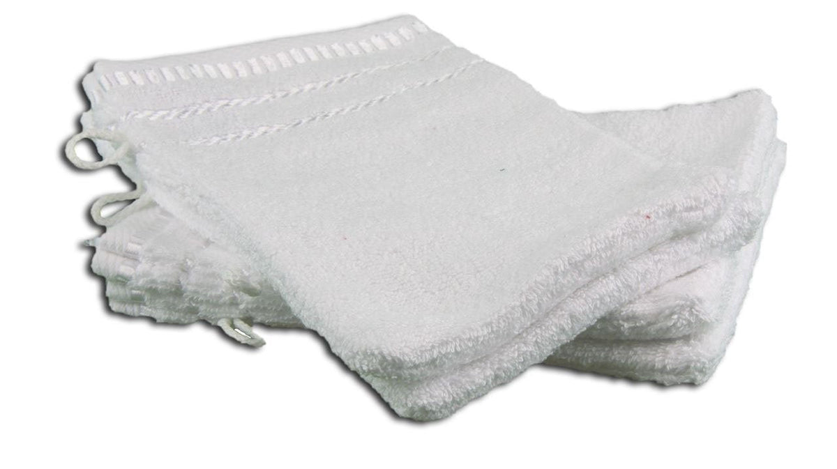 Gözze - Bath/Shower Glove/Mitt, Set of 4, Berlin, 100% Cotton, 17 x 24 cm - White