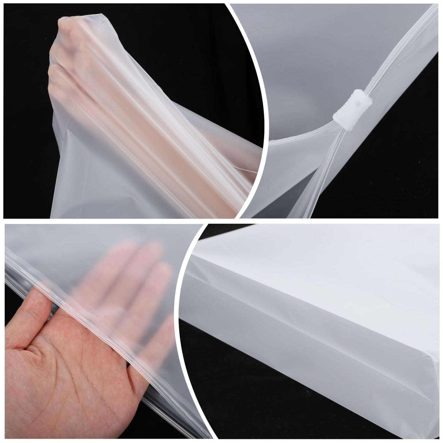 40 Pcs Clear Storage Bags, Reusable Travel Clothes Bags, 40 x 30 CM