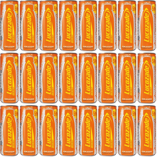 24 x Lucozade Energy Orange Can - 250ML