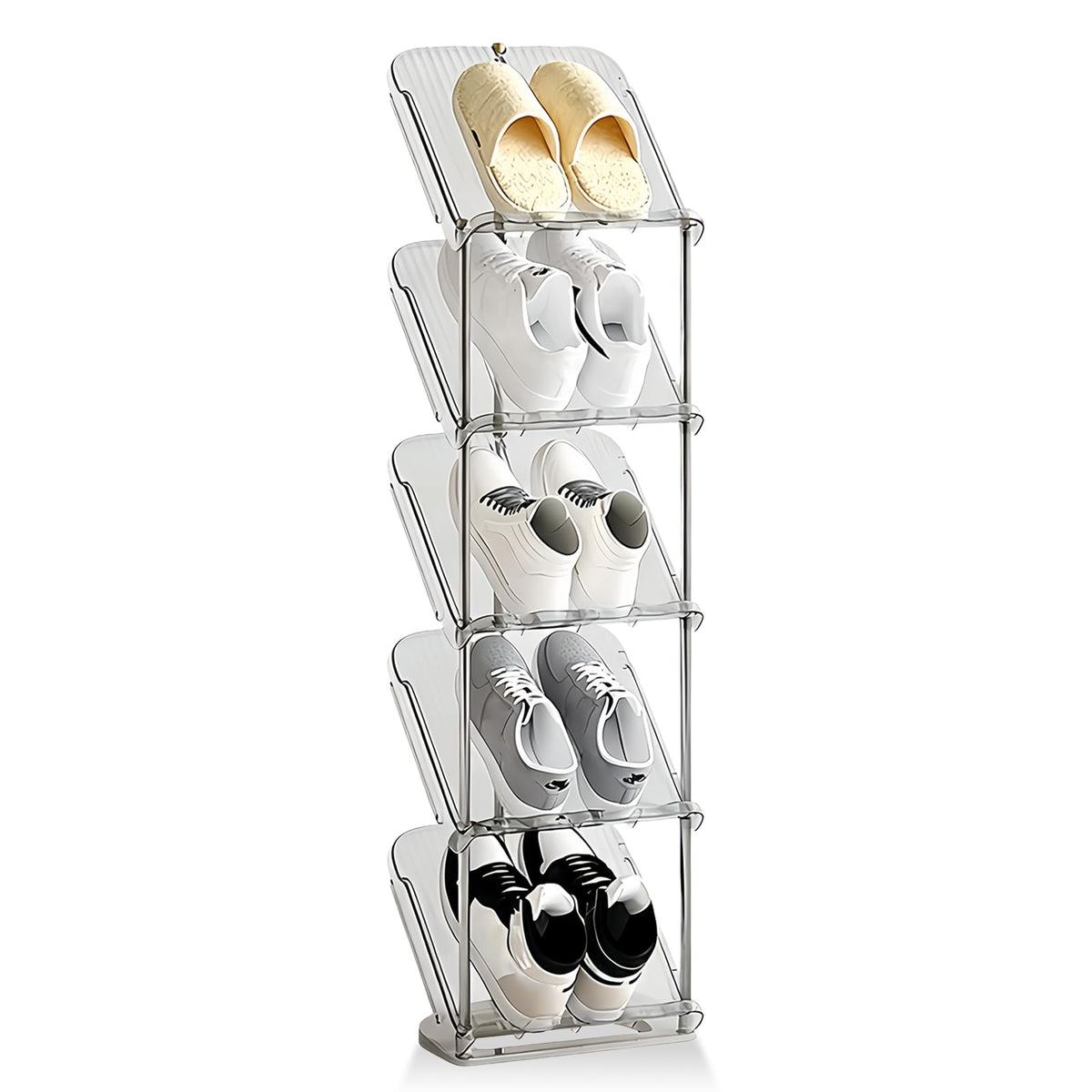 Narrowt Shoe Rack, Slim Shoe Storage Cabinet, Small Corners and Nooks