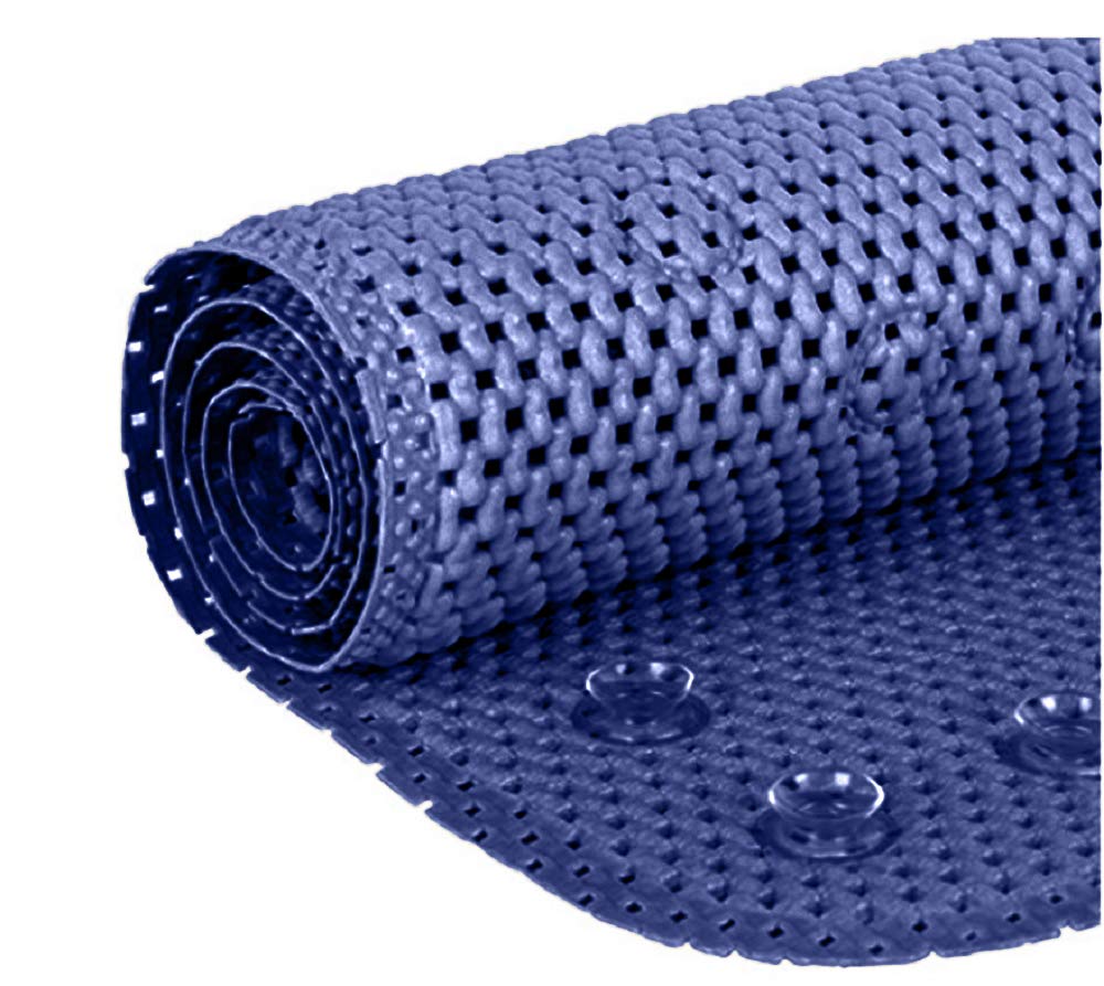 Deluxe Bathtub Mat Non Slip, Soft Foam Bath Mats for Bathroom Tub, Bathtub Mat with Drain Holes, Suction Cups- 36? X 17? - Navy
