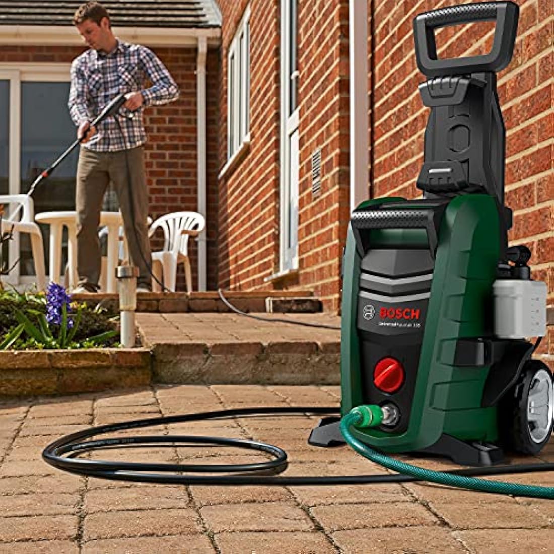 Bosch 6m High Pressure Hose (Compatible with Bosch Pressure Washers: EasyAquatak 110/120, UniversalAquatak 125/130/135, AQT 33-10, AQT 33-11, AQT 35-12, AQT 37-13, AQT 40-13, AQT 42-13)