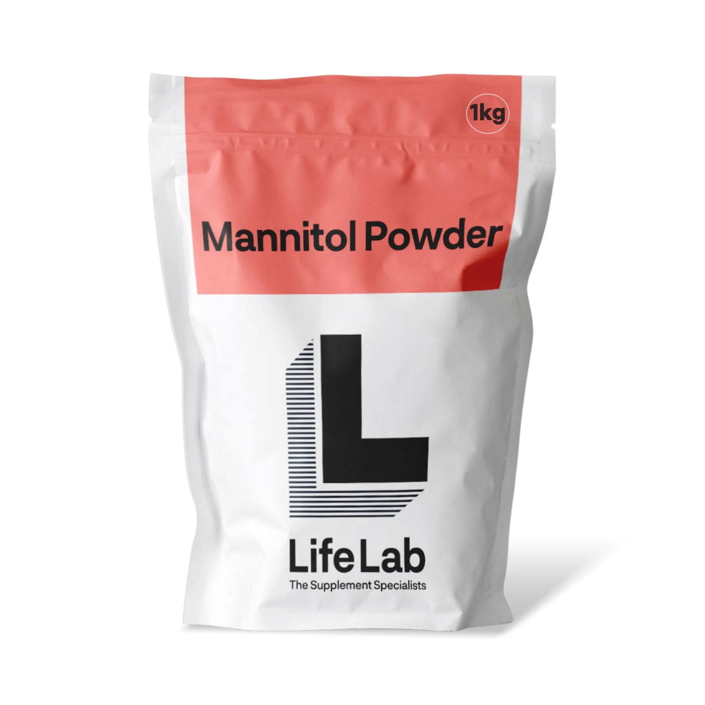 LifeLab Supplements Mannitol Powder, 1kg - With 99.1% Purity, Low Calorie and Natural Sweetener - Perfect Sugar Alternative - Odourless and Vegan