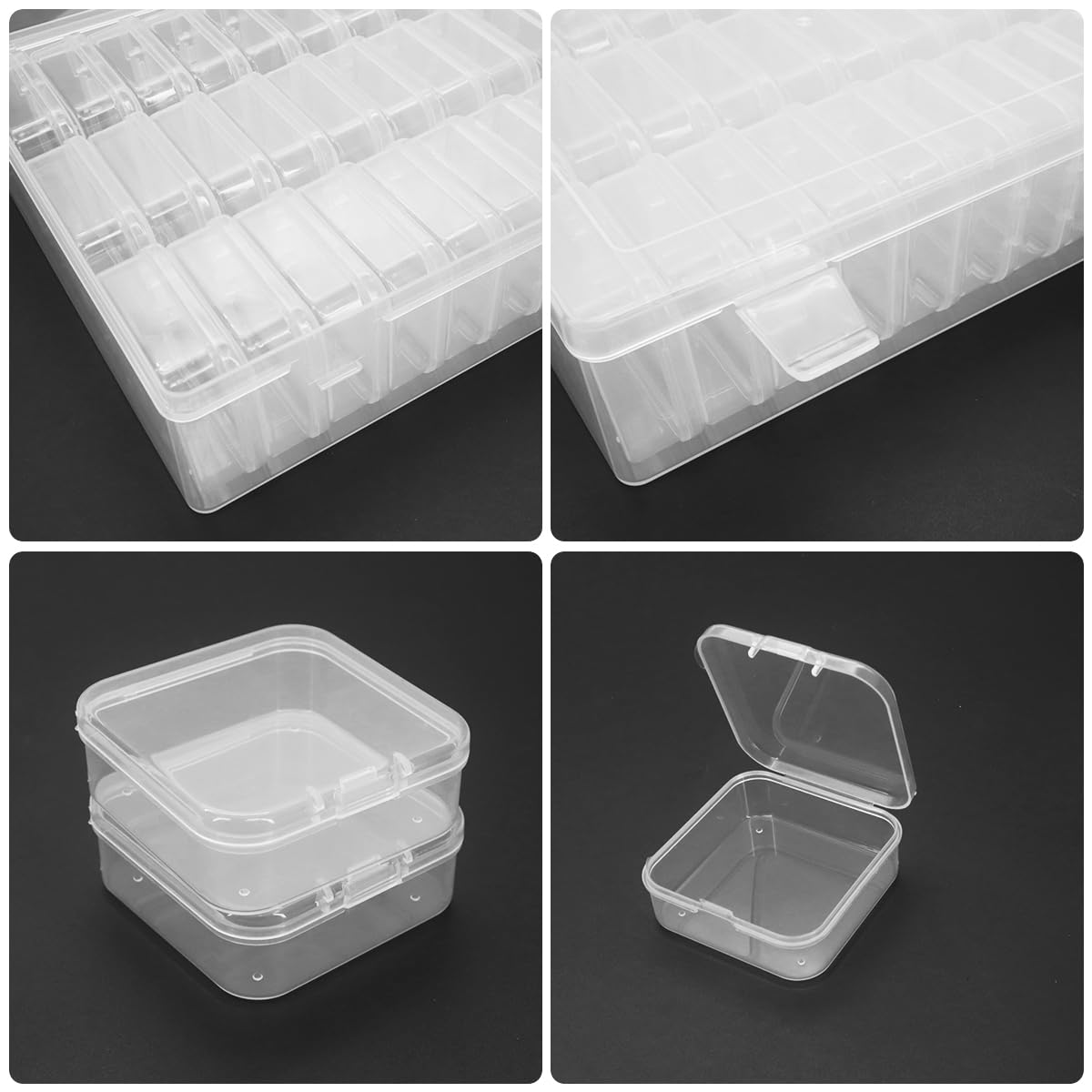 Yuhtech 30 Grids Bead Storage Boxes, Diamond Painting Art Accessories Storage Case