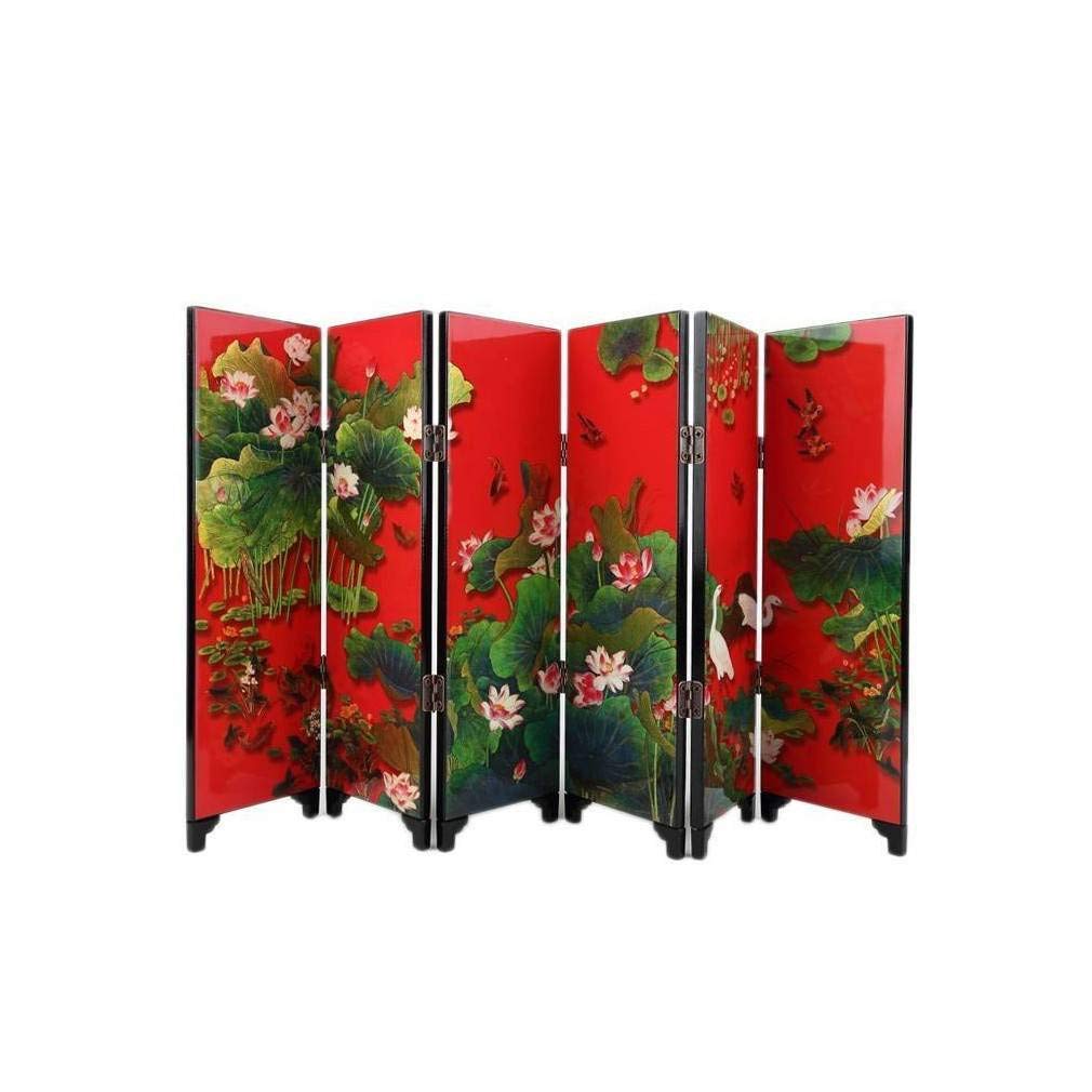 lachineuse Decorative Items, Wood, Lotus Red, 25x10x7cm