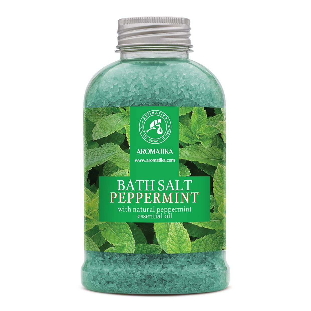 Bath Sea Salt Peppermint 600g - Bath Salts with Peppermint Essential Oil for Bath Soak - Relaxing Bath - Body Care - Muscle Relaxation - Good Sleep -