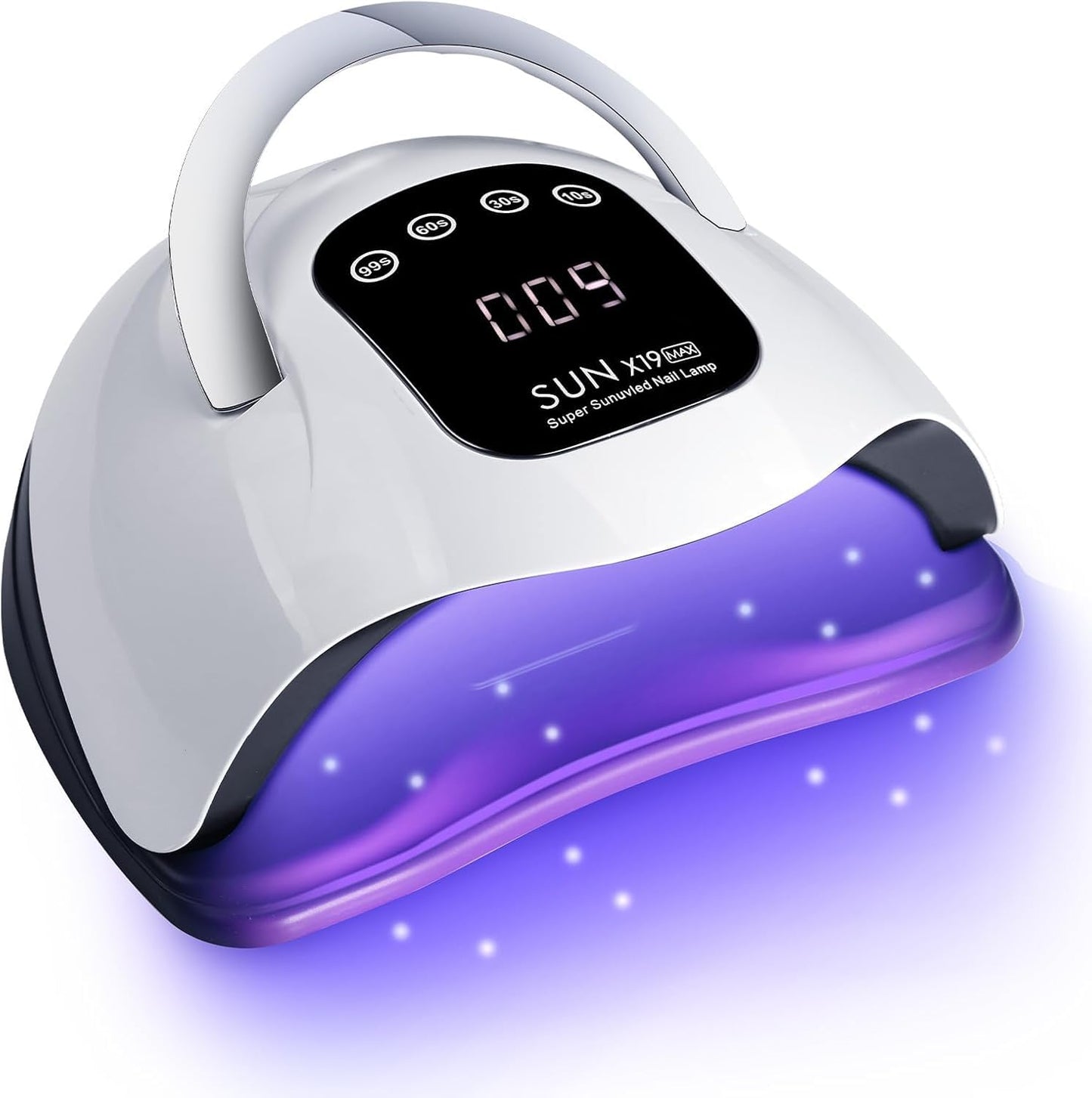 320W UV LED Nail Lamp Professional LED Nail Dryer for Gel Nails with 72pcs Lamp Beads, Touch Screen 4 Timers and Automatic Sensor Ideal for Home