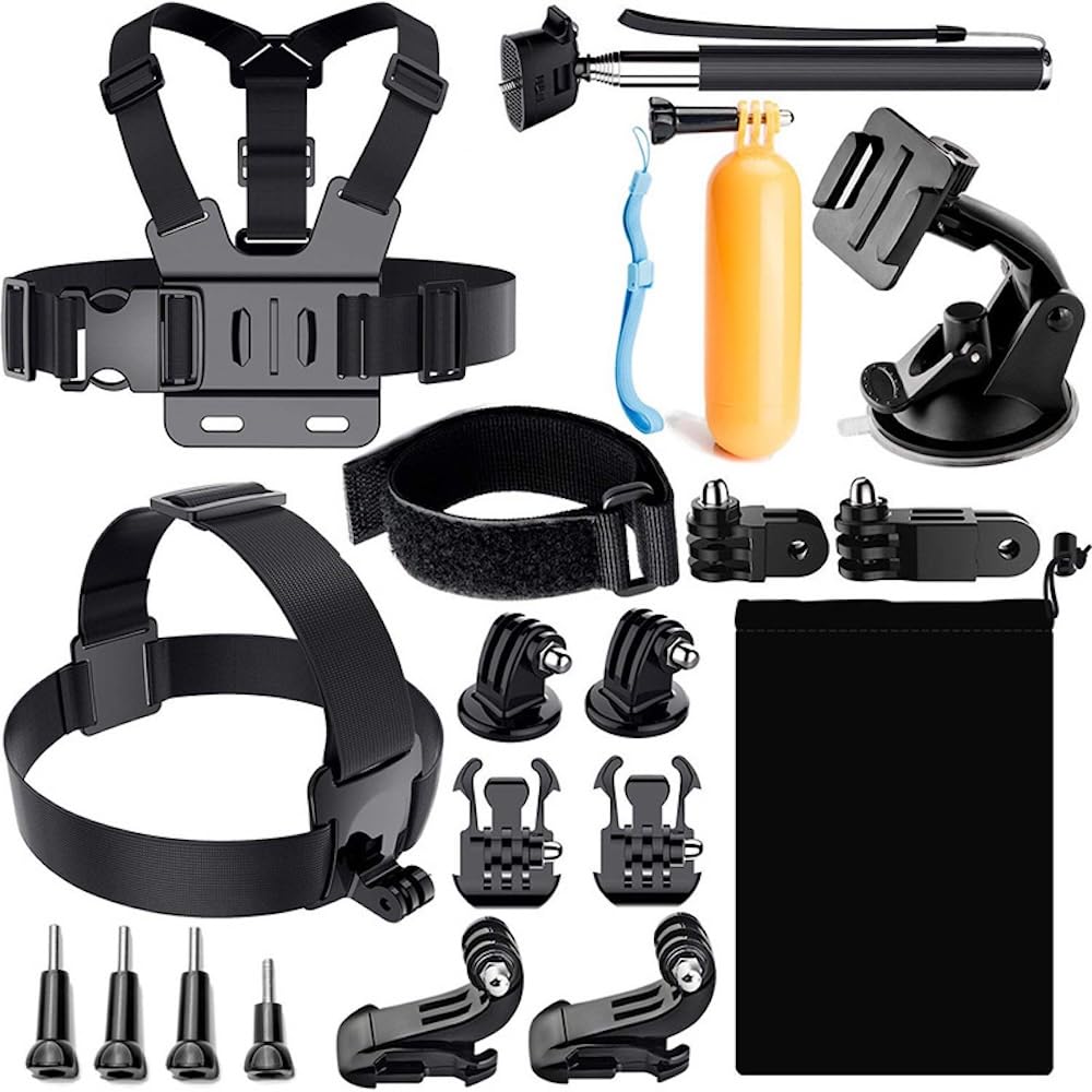 Reflex Camera 19 in 1 Action Camera Accessories Kit, compatible with GoPro Hero 9-13, DJI Osmo Action 2, 3, 4, Insta360 X2, X3, Akaso/Sony Sports
