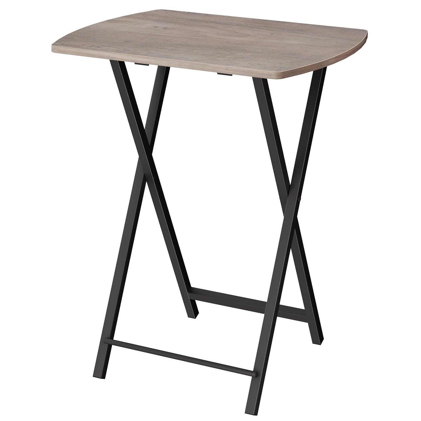 HOOBRO Side Table, Folding Tray Table, Snack Dinner Table for Eating at Couch, Sofa End Table for Small Space, Living Room, Industrial, Easy Storage