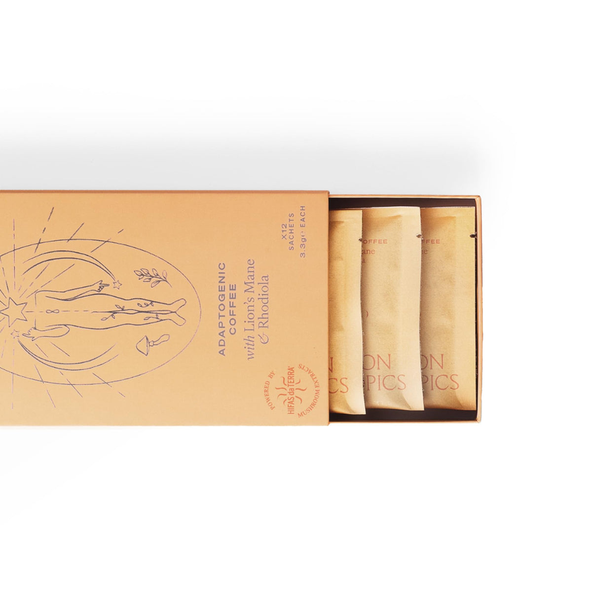 London Nootropics - Flow - Adaptogenic Mushroom Coffee with Lion?s Mane & Rhodiola - 12 Sachets
