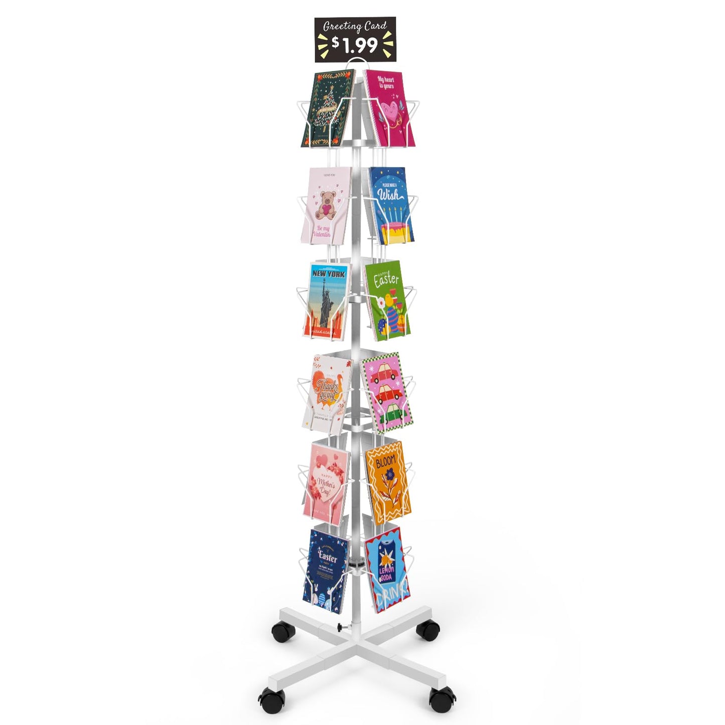 ANBOXIT Greeting Card Display Stand Rotating Rack Holder