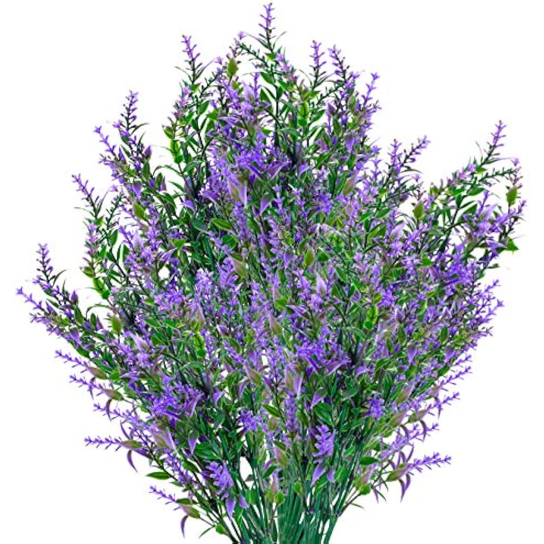 Artificial Lavender Flowers, 6 Pack Artificial Lavender Flowers, UV Resistant Plastic Flower for Garden, Home, Indoor and Outdoor (Purple)