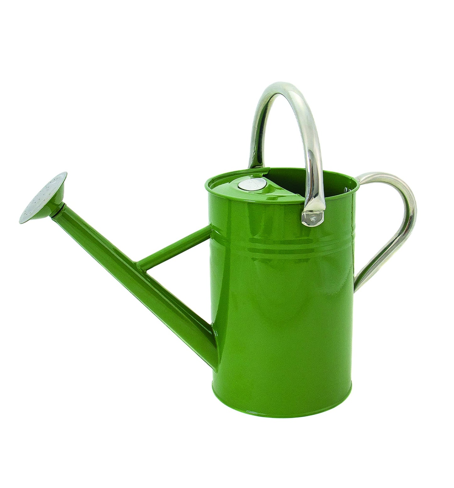 Kent & Stowe 4.5 Litre Vintage Olive Green Watering Can, Galvanised Steel Can for Daily Watering, Classic English Style Jug with 2 Handles