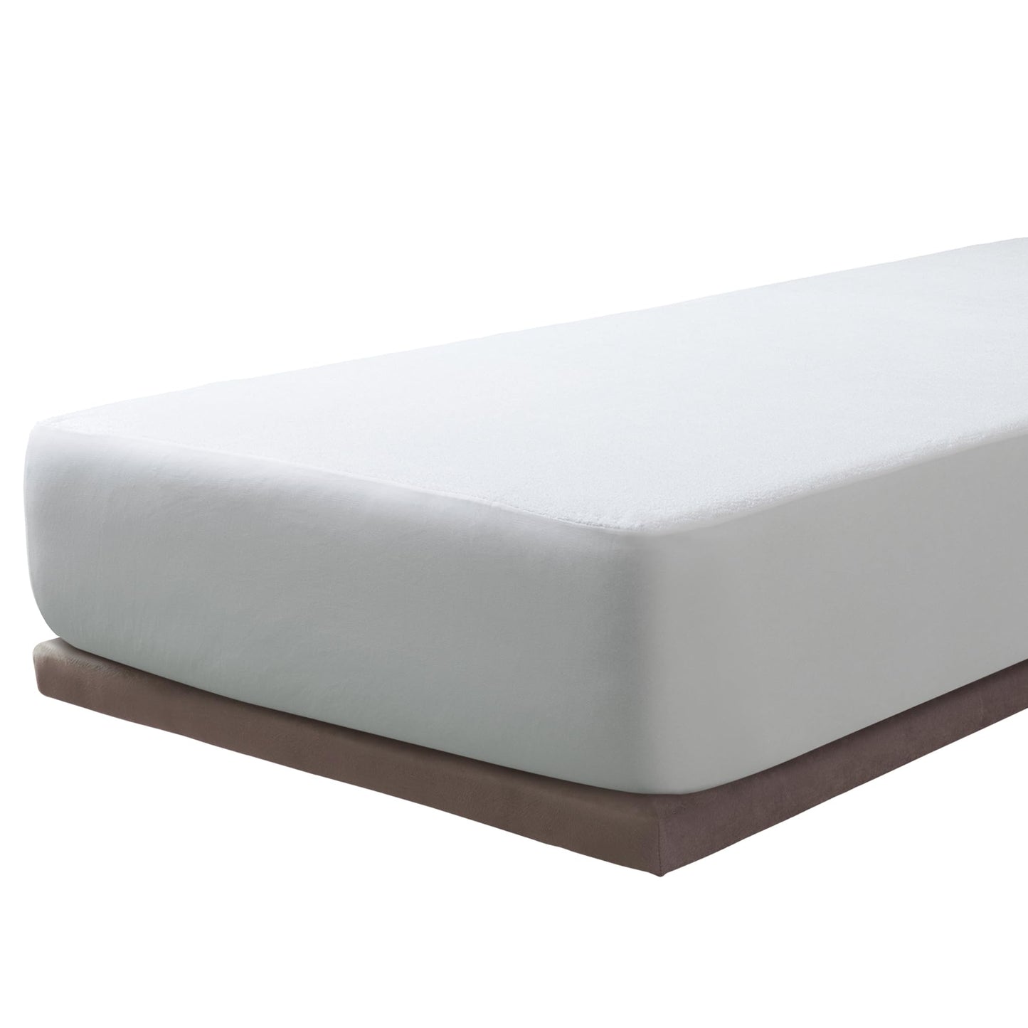 Savel - Mattress Cover (180x190/200 cm) Super King Single Size | Aloe Vera | Waterproof Mattress Protector - White