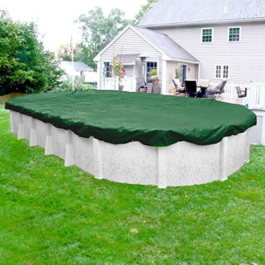 Robelle 481527-4 Pool Cover for Winter, Titan, 15 x 27 ft Above Ground Pools