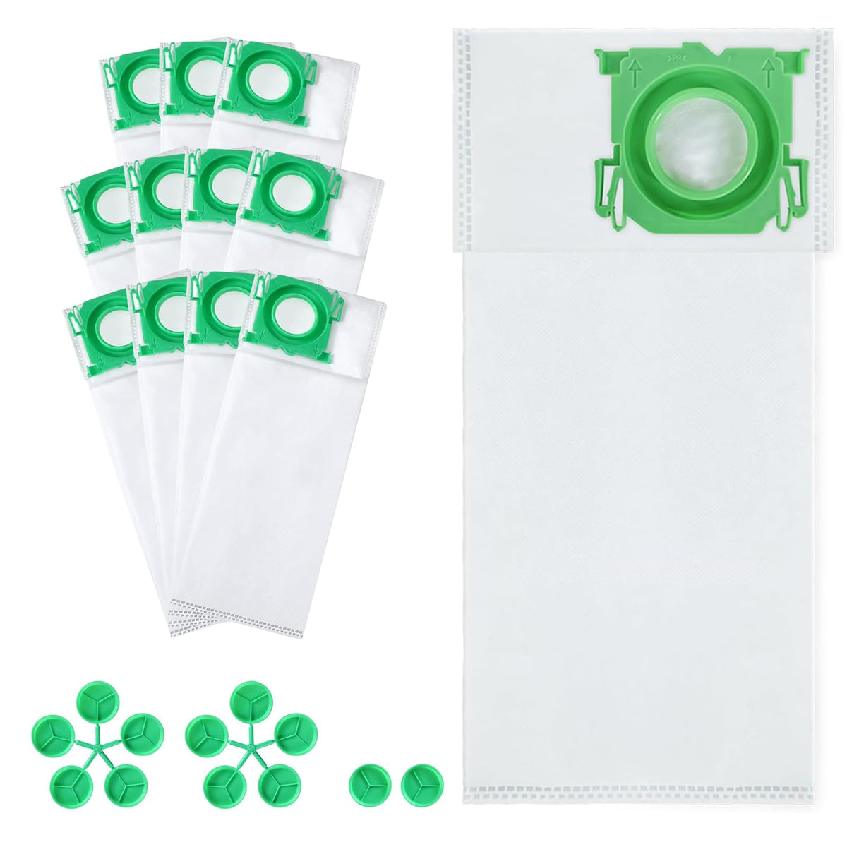 12 Pack Cylinder Vacuum Cleaner Bags Compatible with Sebo Vacuum Cleaner Bags for Sebo Hoover Bags, K1, K3 Series, Large Capacity Disposable Dust Bags