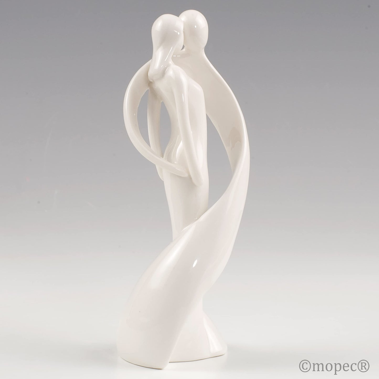 Mopec Porcelain Figurine Bride and Groom Fusion, Pack of 1, White, 0.02x6x18 cm