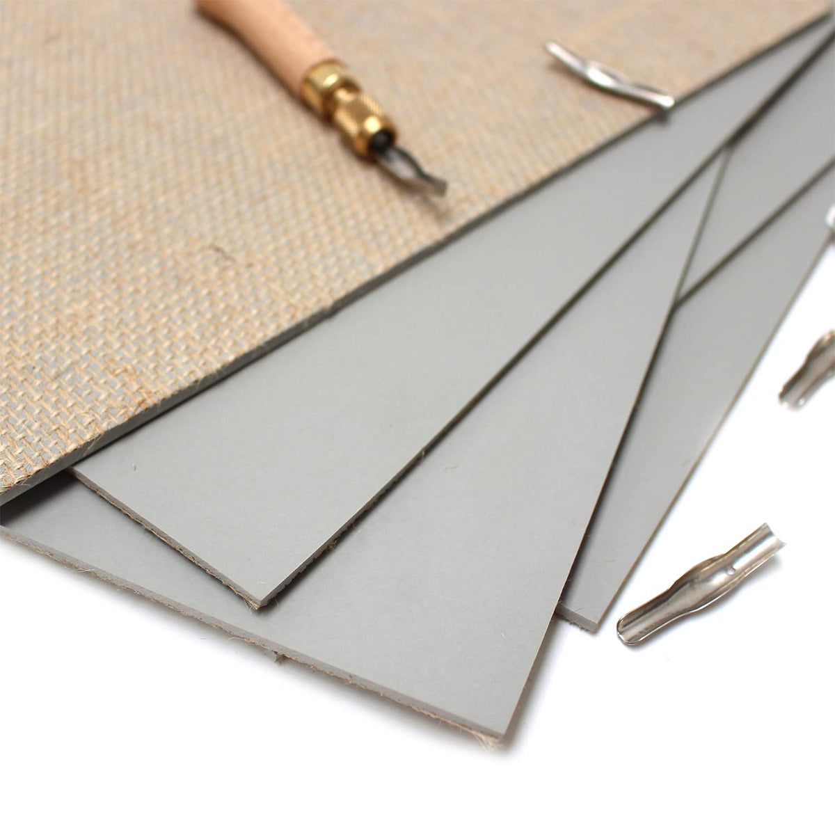 Artway Traditional Lino A2 Sheets  Ideal for Printmaking/Lino Printing  Pack of 3 Sheets - Grey