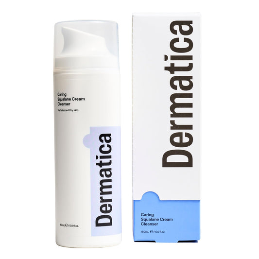 Dermatica Caring Squalane Cream Cleanser | With Glycerin and Rich in Vitamins to Protect Skin Barriers | Deeply Hydrating Oil-To-Milk Formulation I