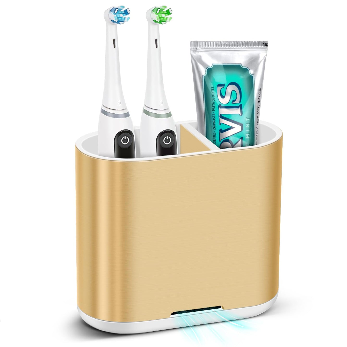 PARKMANI Electric Toothbrush Holders for Bathrooms, Toothbrush and Toothpaste Holder, Detachable Bathroom Toothbrush Caddy With Drainage for Family,