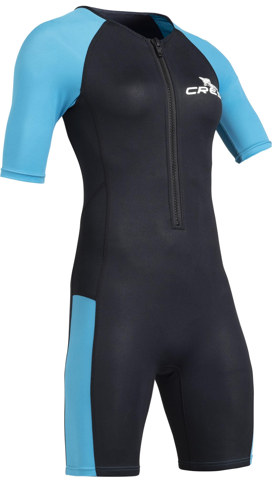 Cressi Womens Tiburon Lady Monopiece 2 Mm Shorty Wetsuit, Black/Aquamarine, S EU
