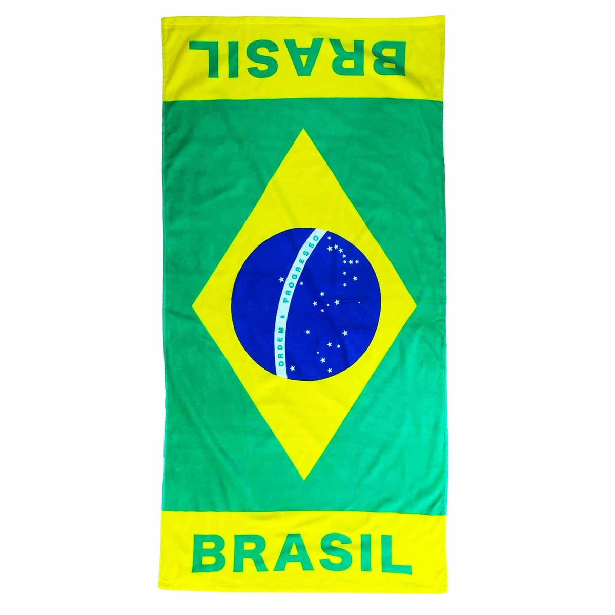 GIFTS 4 ALL Giant Brazil Flag Beach & Bath Towel, 100% Cotton Brasil Holiday Beach Towel, Big Bath Towel for Brazil Sports Fans, Brazil Towel