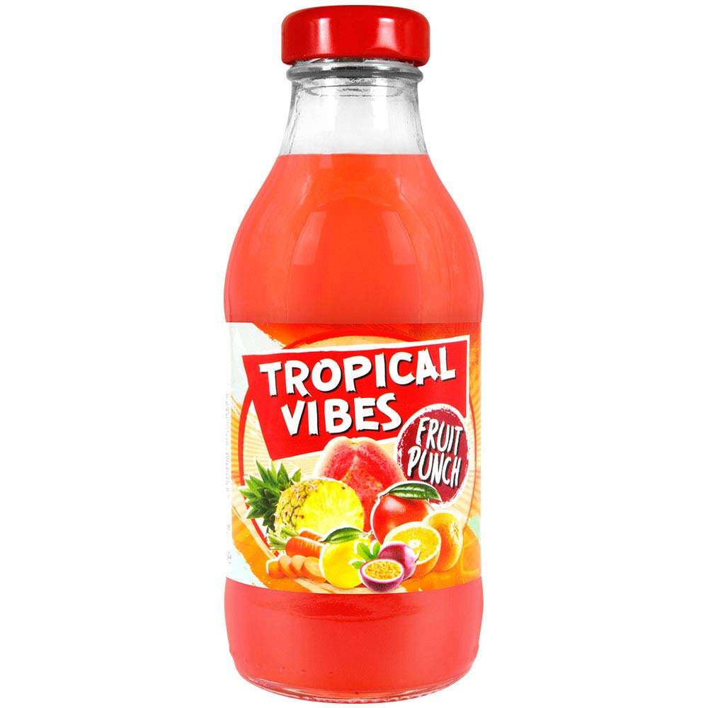 Tropical Vibes Fruit Punch Drink, Exotic Flavors, Refreshing Summer Drink, Pack of 15.