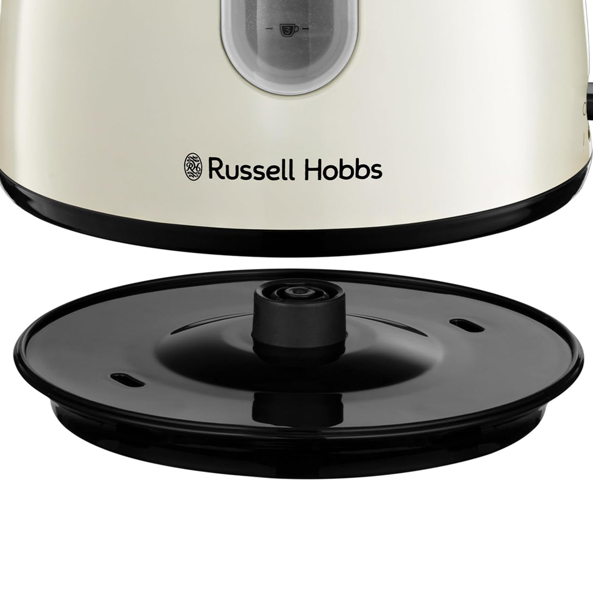 Russell Hobbs Electric Kettle (For Hot Water, Tea or Coffee, 1.5L, Fast Boil, Stainless steel with grey accents, Pull off lid, Perfect pour spout,