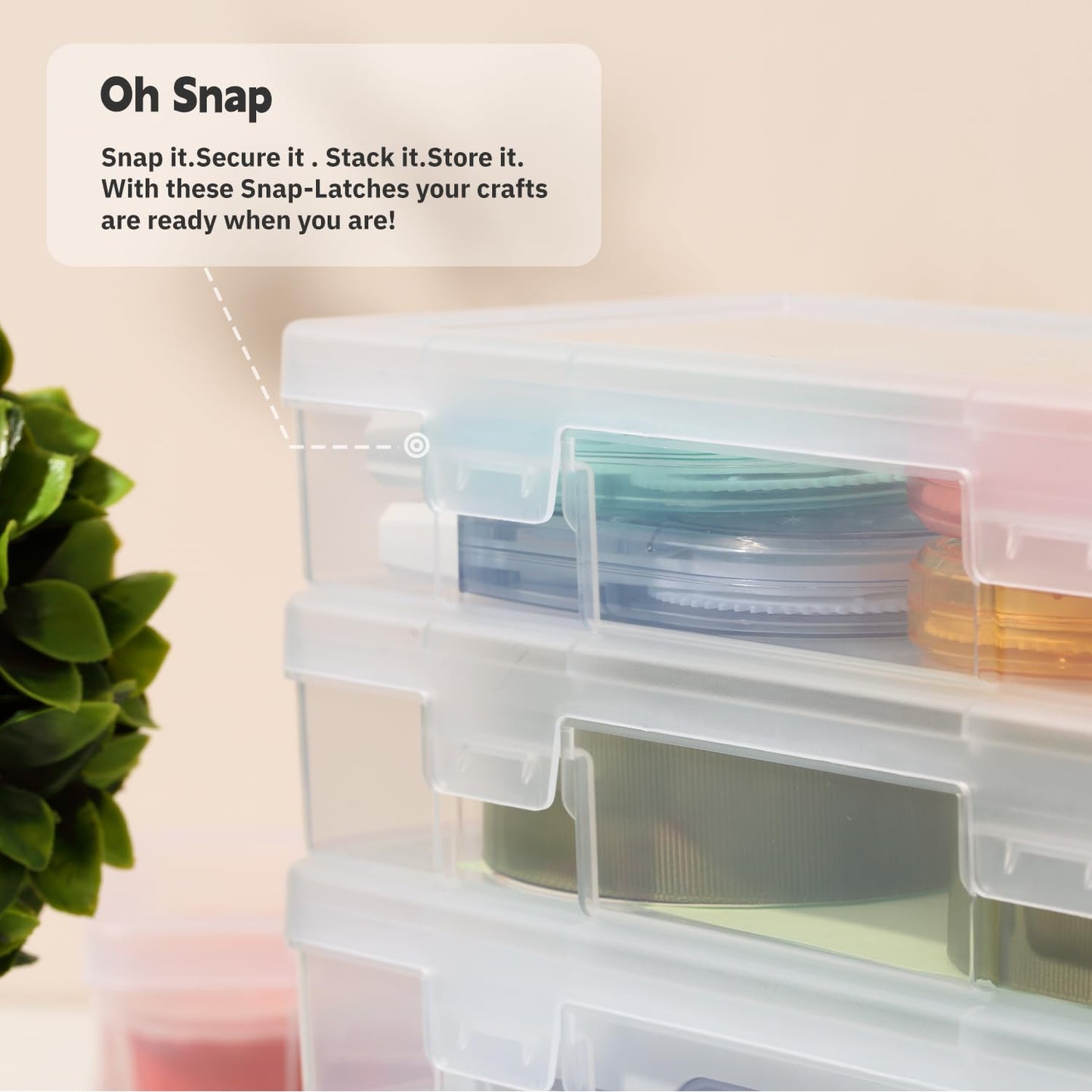 novelinks Plastic Small Storage Containers for Organizing, Mini Tote Box