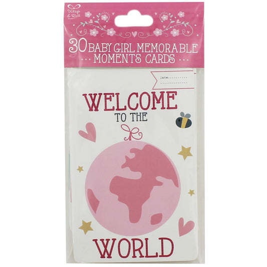 30 Baby Girl Memorable Moments Cards