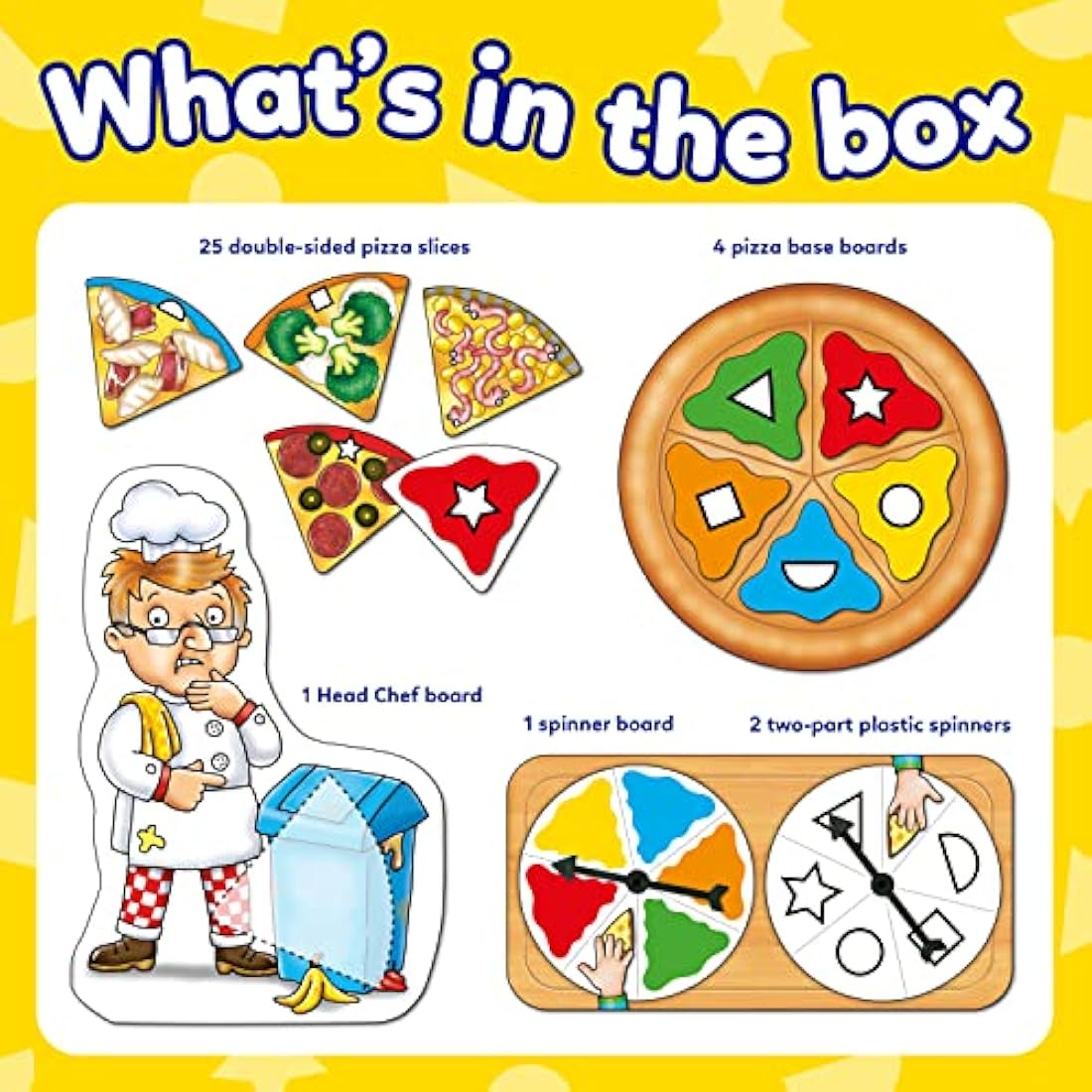 Orchard Toys Pizza, Pizza! Game, Educational Board Game for Preschoolers and Children Age 3-7, Shape and Colour Game, Educational Game Toy