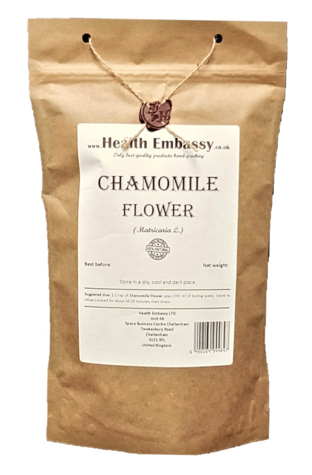 Health Embassy Chamomile Flower (Matricaria L) Camomile Loose Herbal Tea (100g)